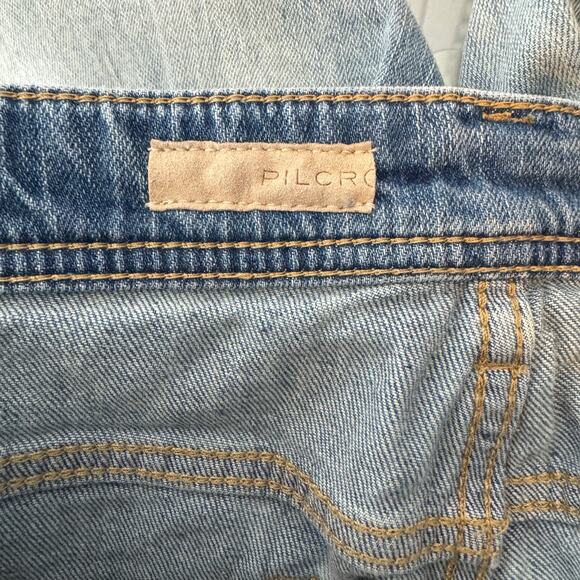 Anthropologie Pilcro Boyfriend Jeans Womens 29 Straight Leg Boho Grunge Stretch - Picture 3 of 16